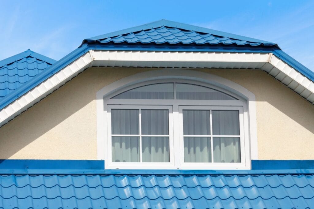 Azure Blue metal roof