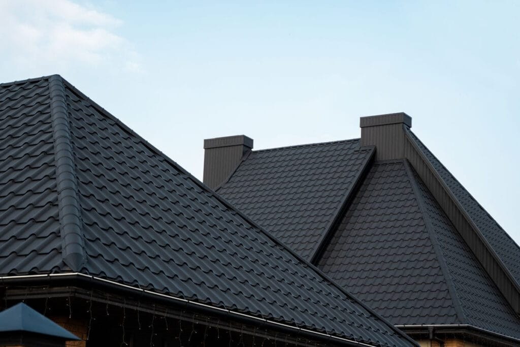Charcoal black metal roof