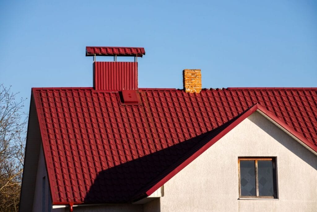 Crimson Red Metal Roof